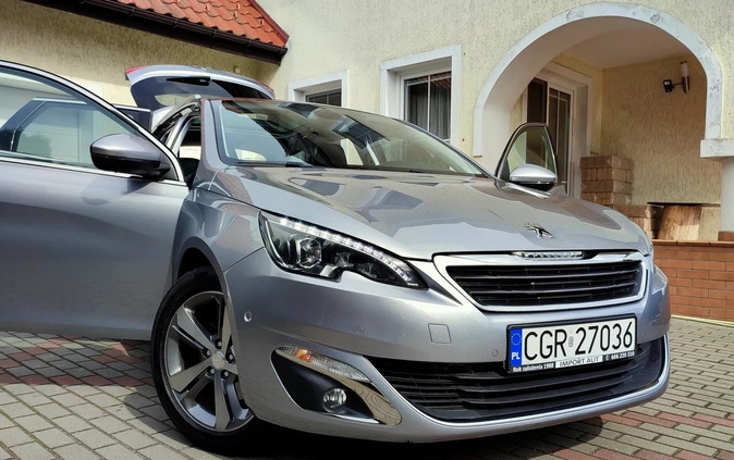 Peugeot 308 cena 37899 przebieg: 147194, rok produkcji 2014 z Gąbin małe 781